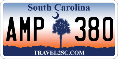 SC license plate AMP380
