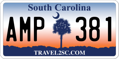 SC license plate AMP381