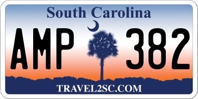 SC license plate AMP382