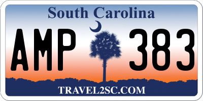 SC license plate AMP383