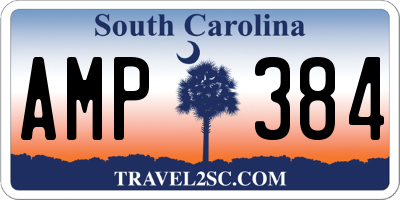 SC license plate AMP384