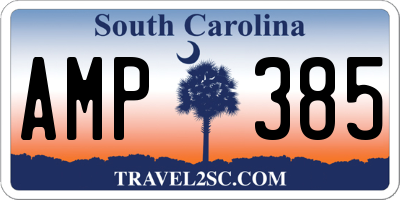 SC license plate AMP385