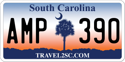 SC license plate AMP390