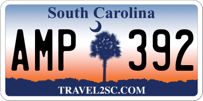 SC license plate AMP392
