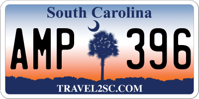 SC license plate AMP396