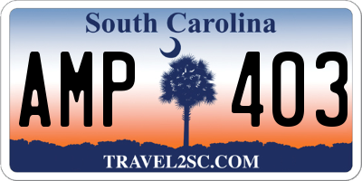 SC license plate AMP403