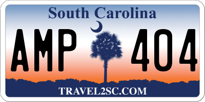 SC license plate AMP404
