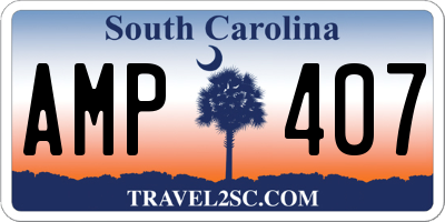 SC license plate AMP407