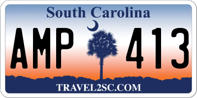SC license plate AMP413