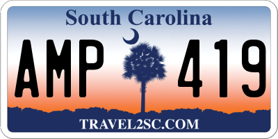 SC license plate AMP419