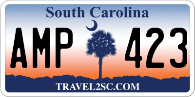 SC license plate AMP423