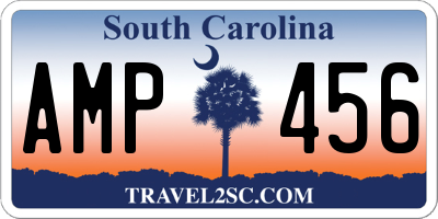SC license plate AMP456