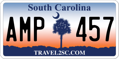 SC license plate AMP457