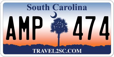 SC license plate AMP474