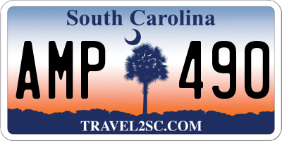 SC license plate AMP490