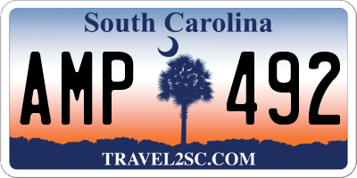 SC license plate AMP492