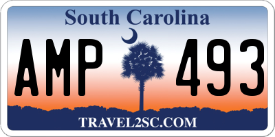 SC license plate AMP493