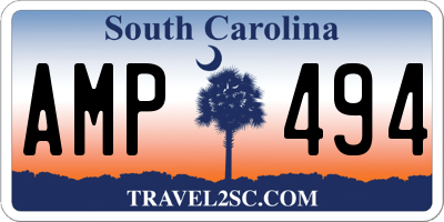 SC license plate AMP494