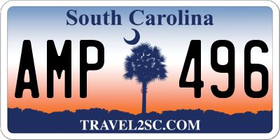 SC license plate AMP496