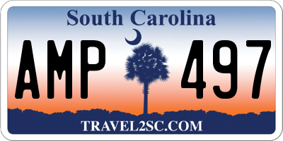 SC license plate AMP497