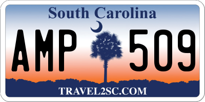SC license plate AMP509