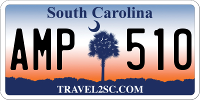 SC license plate AMP510