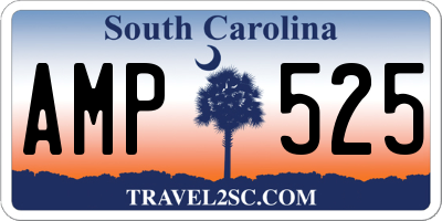 SC license plate AMP525