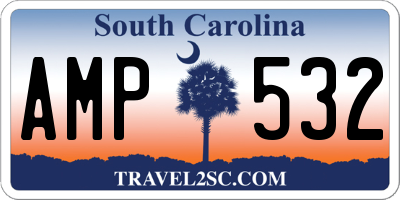 SC license plate AMP532