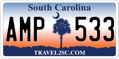 SC license plate AMP533