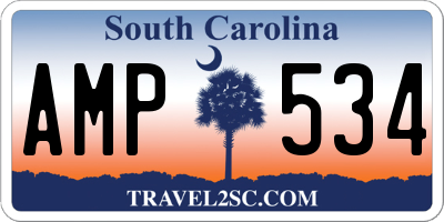 SC license plate AMP534