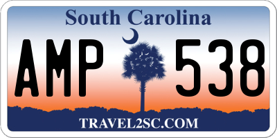 SC license plate AMP538