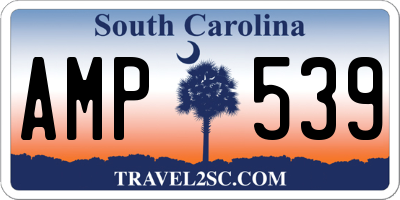 SC license plate AMP539