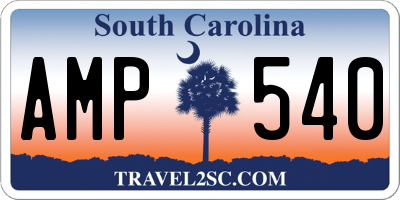 SC license plate AMP540