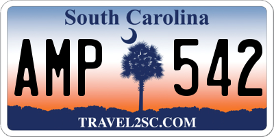 SC license plate AMP542