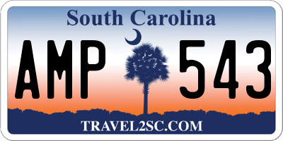 SC license plate AMP543