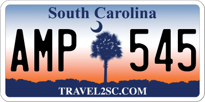 SC license plate AMP545