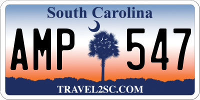 SC license plate AMP547