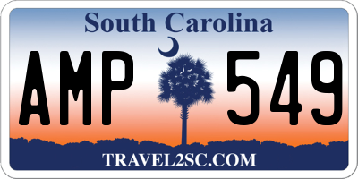 SC license plate AMP549