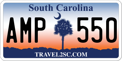 SC license plate AMP550