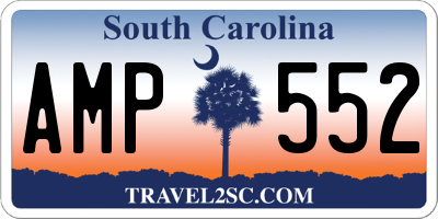 SC license plate AMP552