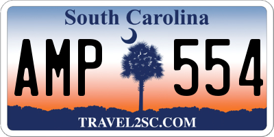 SC license plate AMP554