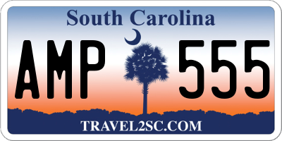 SC license plate AMP555