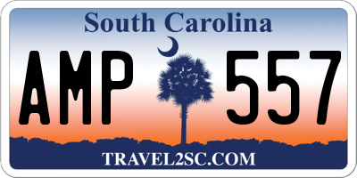 SC license plate AMP557