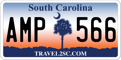 SC license plate AMP566