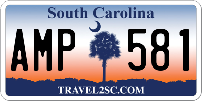 SC license plate AMP581