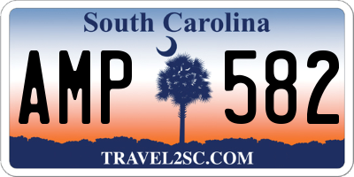 SC license plate AMP582
