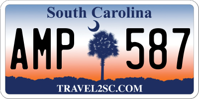 SC license plate AMP587