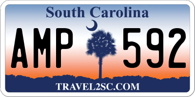 SC license plate AMP592