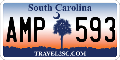 SC license plate AMP593