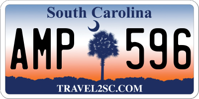 SC license plate AMP596